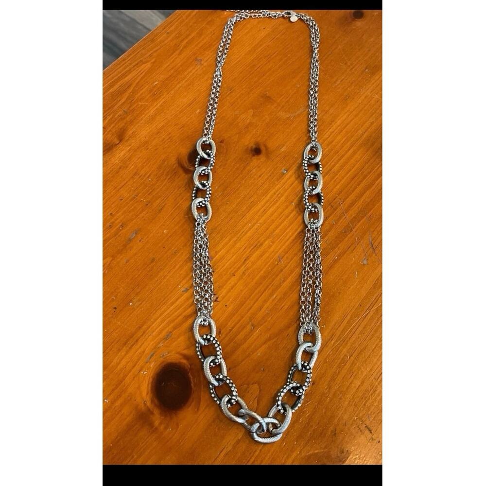Long Chain Silver Chicos Necklace